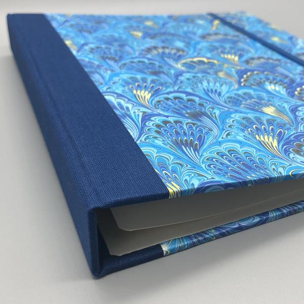 Ringbuch Planer A5 blau  Detail Leinenrücken